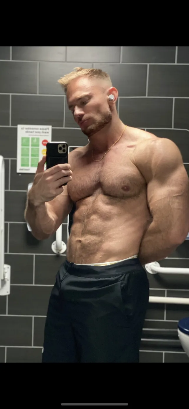 Hairy Blonde Muscle Man 9” thick